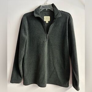 St. John’s Bay Men’s 1/4 Zip Pullover Fleece Sweatshirt, Large, Gray